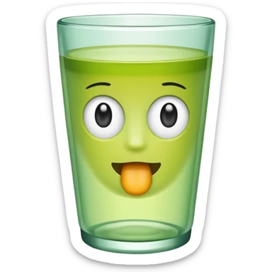 Light green drinking tumbler cup sticker