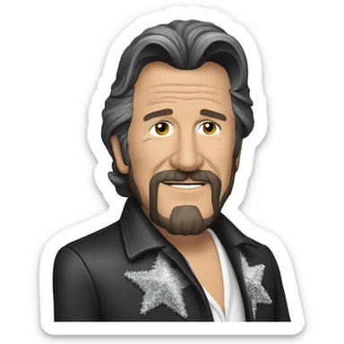 Waylon Jennings Christmas  sticker
