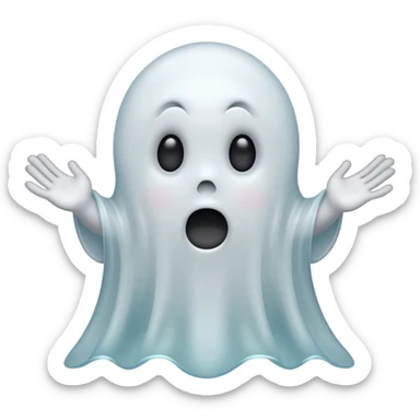 surprised ghost sticker