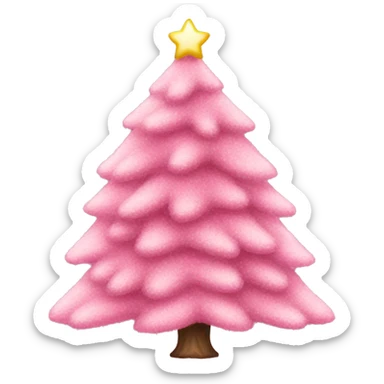 Preppy pink Christmas tree sticker
