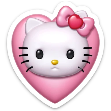 hello kitty heart sticker