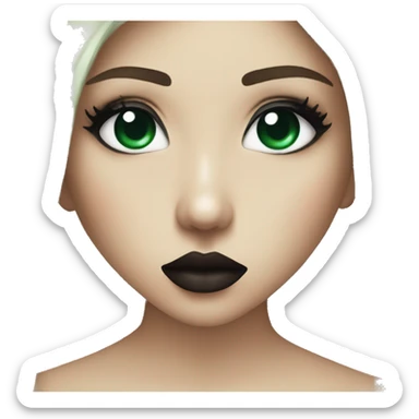  A kiss of dark emerald lips sticker