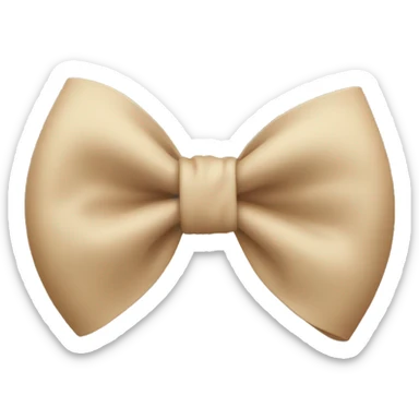Beige bow sticker