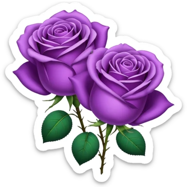 purple roses sticker