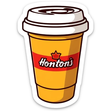 Tim Hortons coffee cup sticker
