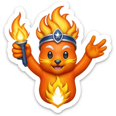 liberty university sparky flames sticker
