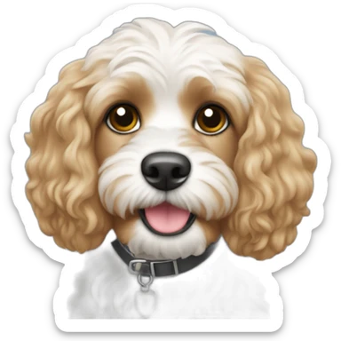 White Cavapoo Tour Guide  sticker