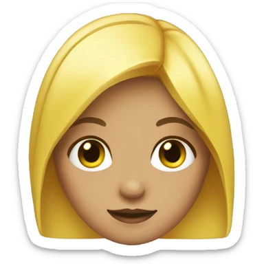 Girl with black base yellow highlighted hair sticker