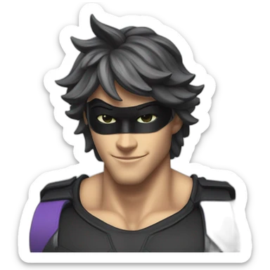 Chat noir miraculous musclé sticker