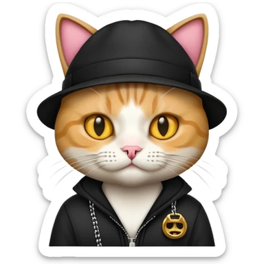 cat gangsta sticker