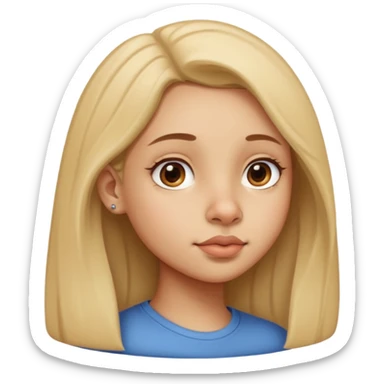 Girl with very very big bulgy Nose, side view sticker