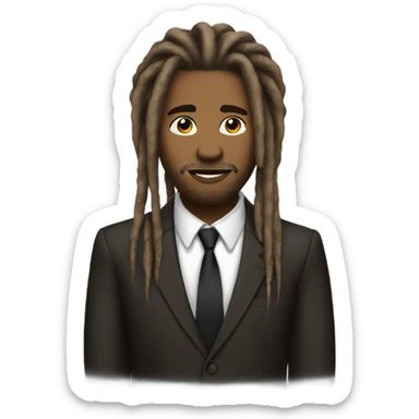 Brown-business-punk-dreadlocks sticker