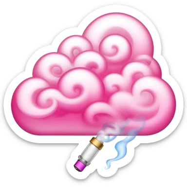 Pink vape smoke sticker