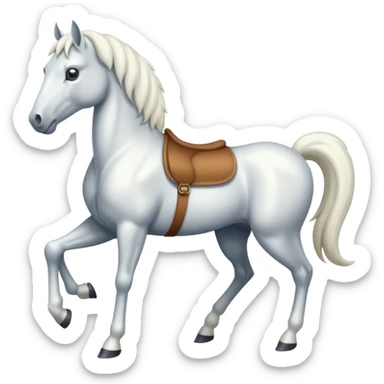Un cheval blanc avec huit pattes sticker