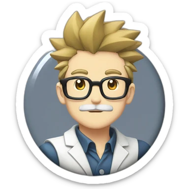 pokemon professor oak anime global trade station badge pokeball sticker