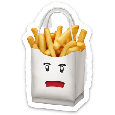 fast food bag that’s white and has the chick-fil-a logo sticker