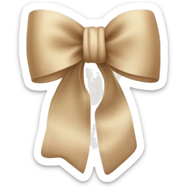 Beige bow sticker