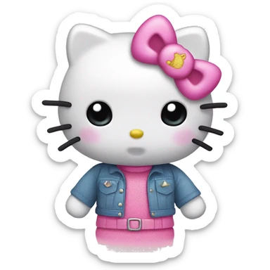 Pink hello kitty sticker