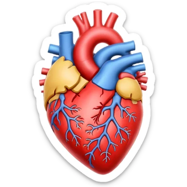 настоящий орган сердце человека  черное sticker