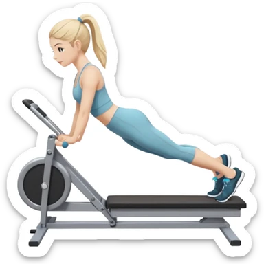 girl pilates on machine sticker