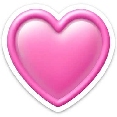 large pink heart mirror sticker