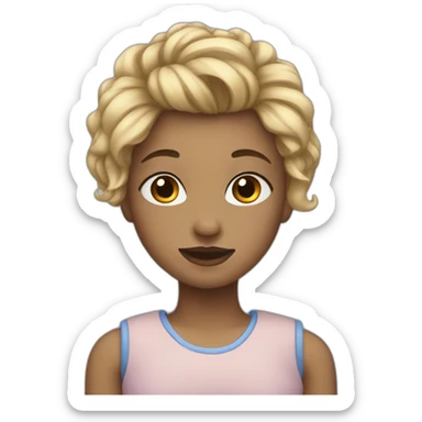 girl-with-blue-undercut sticker