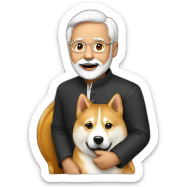 modi holding doge sticker