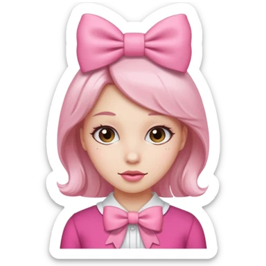 Moño Rosa femenino  sticker