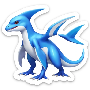 Shiny Koraidon-Latios-Salander-Fakémon-hybrid-creature (full body)  sticker
