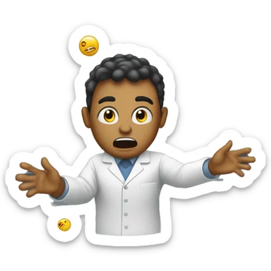 IT worker panicking while trying to train machine learning model sticker