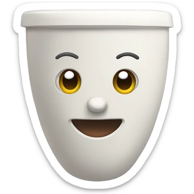 Toilet smiling sticker