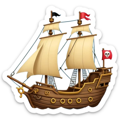 Crea un emoji di un timone di una nave pirata sticker