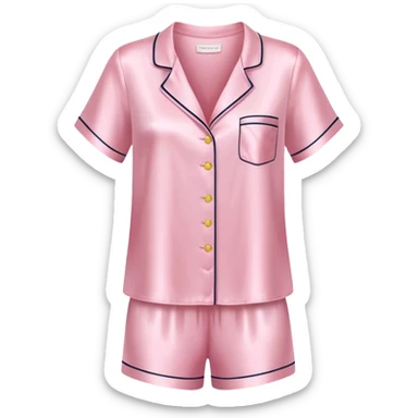 Light pink silk pyjamas set sticker