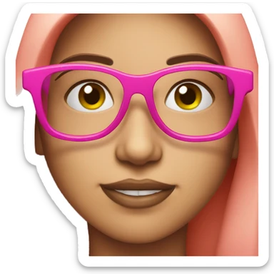 hot pink glasses sticker