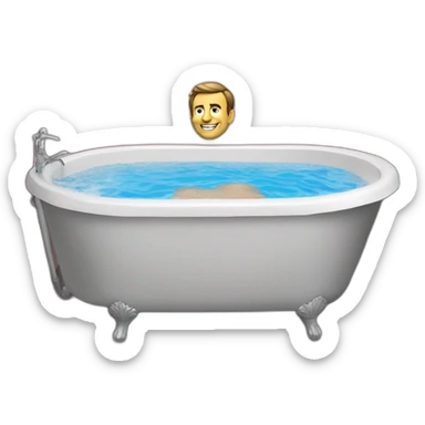 Macron dans une baignoire sticker