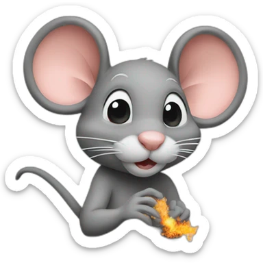 the mouse smokes sticker