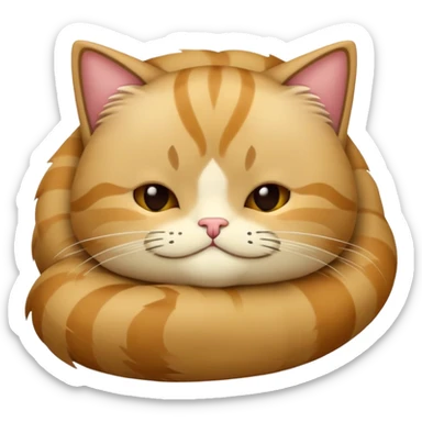 Gato bege dormindo  sticker