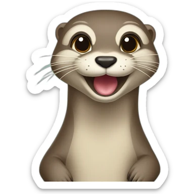 loutre qui fait un doigt d’honneur sticker