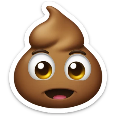 A poop with heart eyes sticker