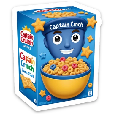 Box of captain crunch cereal  sticker