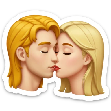 Two people kissing sticker