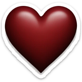 dark red heart sticker