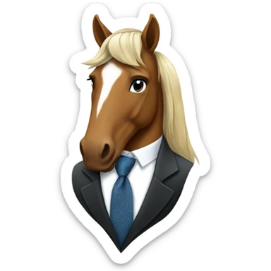 Horse wearing a tie sticker