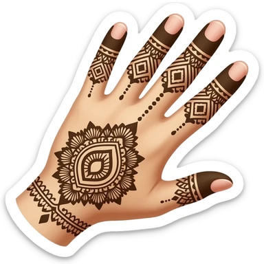 Hand with arab henna design sticker