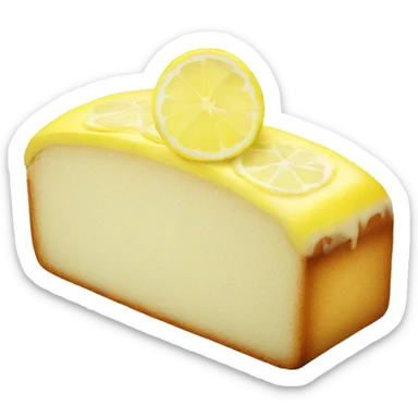 Iced lemon loaf slice sticker