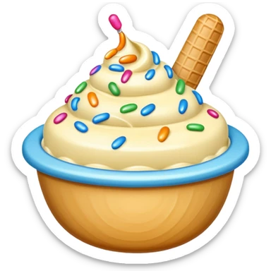 ice cream bowl  sticker