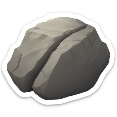 big rock on the edge of the beach sticker