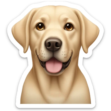 beige labrador sticker