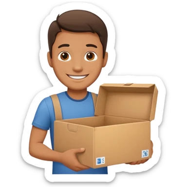 box carrier man sticker