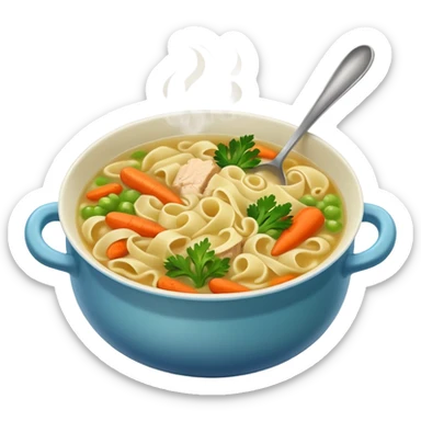 Chicken noodle soup sticker